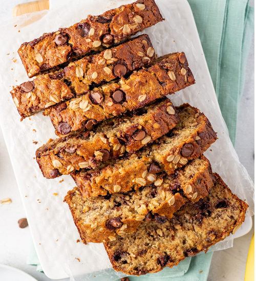 Mixed nuts & oat banana bread